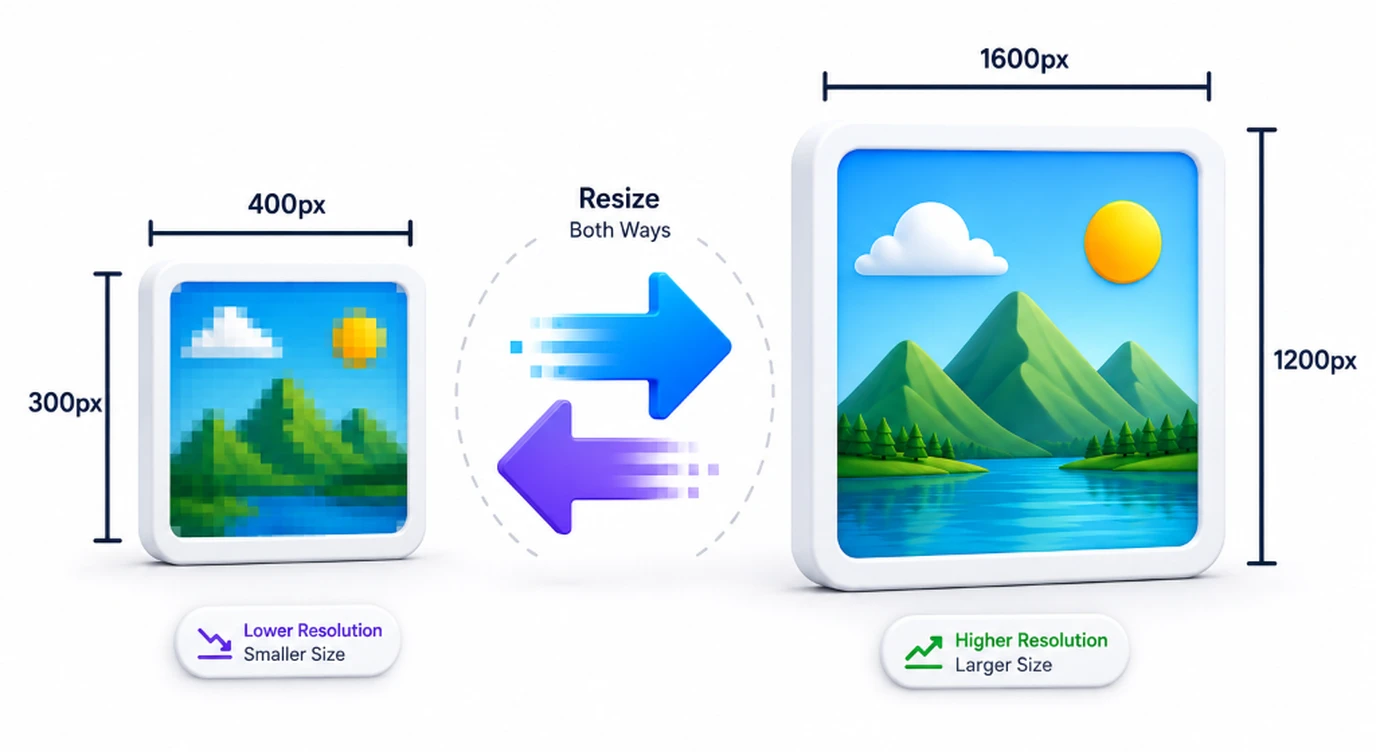 Image Resizing Size Comparison for Government Forms